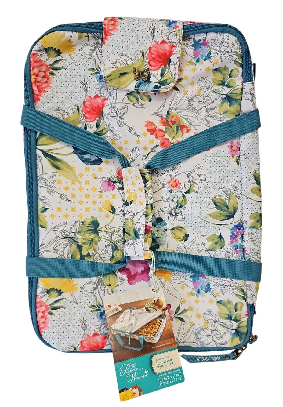 NEW Pioneer Woman Insulated Baker Tote Blooming Bouquet Retired NWT